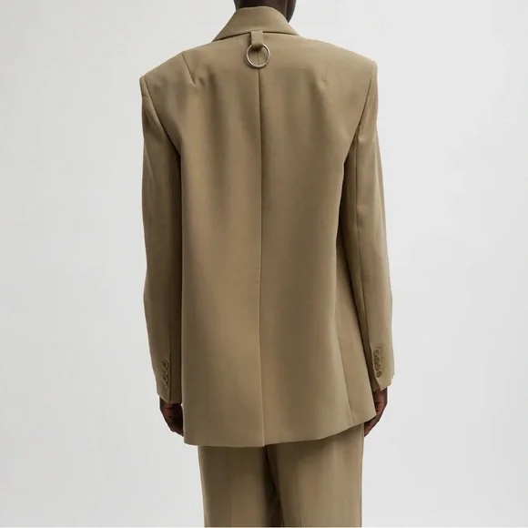 Tibi Fluid Suiting Double Breasted Blazer